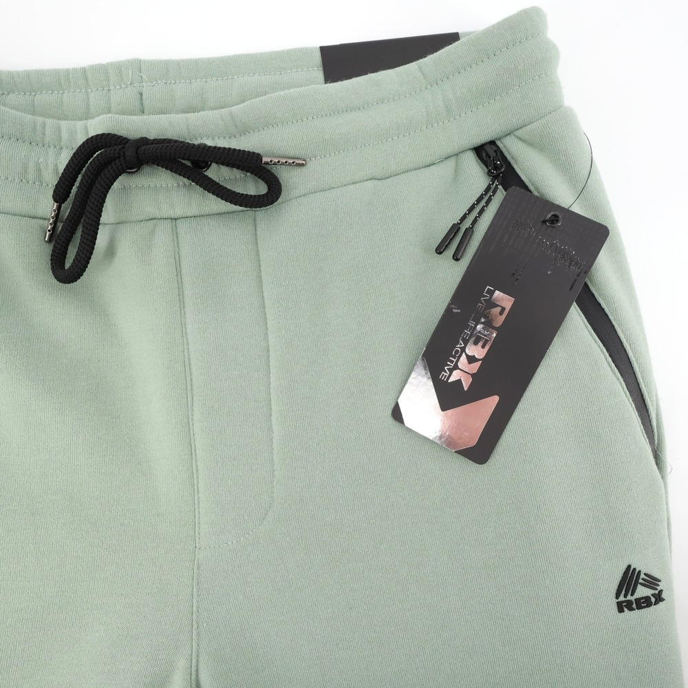 NEW RBX Active Fleece Comfort Fit Jogger Pants Sage Green Mens Size Medium